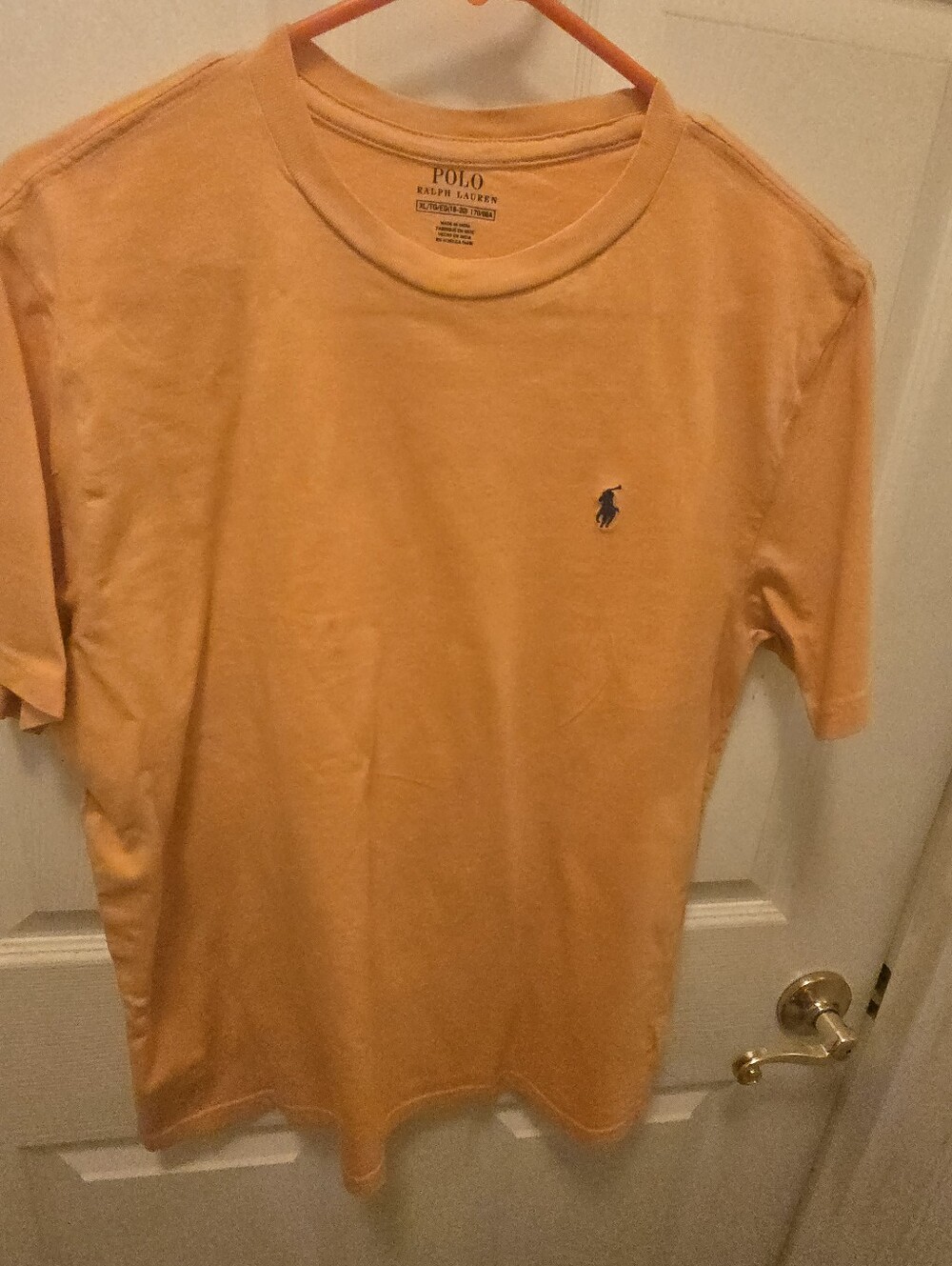 Polo by Ralph Lauren Orange Crewneck Tee with Navy Pony